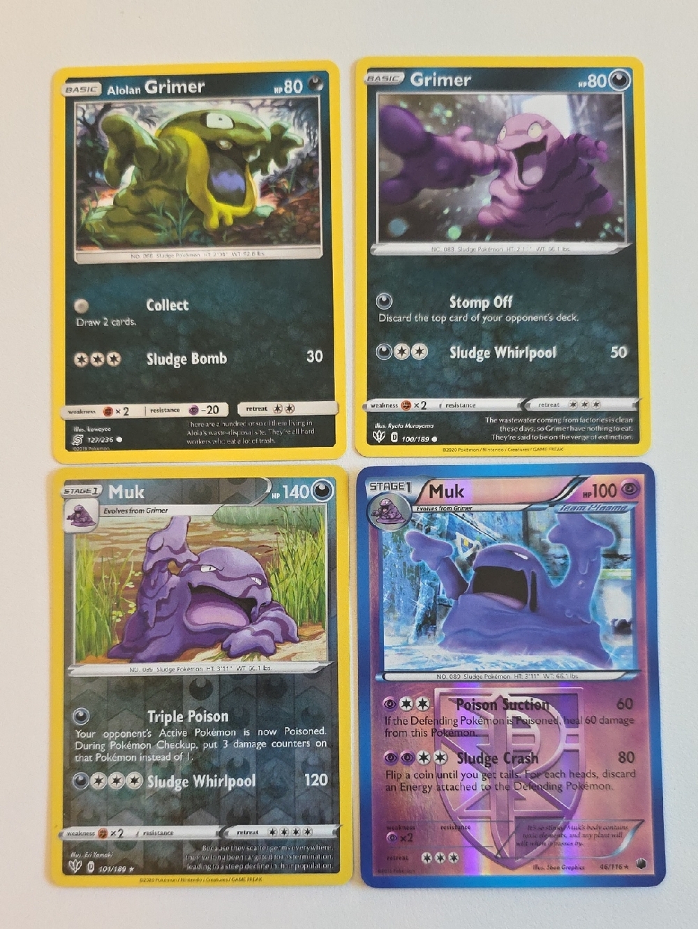 Pokemon Grimer & Muk Cards